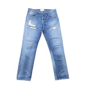 Current Elliott The Slouchy Skinny Zephyr Destroy Jeans Distressed Size 28